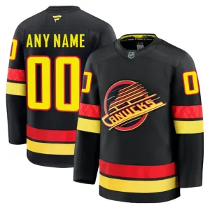 Fanatics Vancouver Canucks Personalisiert 24/25 Alternate Premium Trikot - Herren (Schwarz)