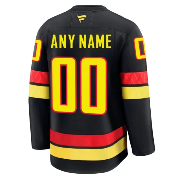 Fanatics Vancouver Canucks Personalisiert 24/25 Alternate Premium Trikot - Herren (Schwarz)