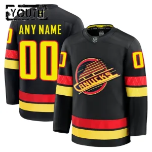 Fanatics Vancouver Canucks Personalisiert 24/25 Alternate Premium Trikot - Kinder (Schwarz)