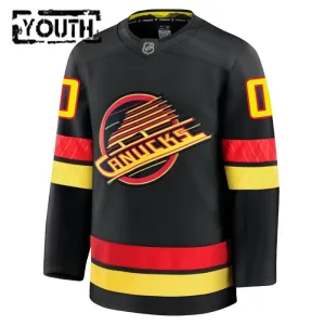 Fanatics Vancouver Canucks Personalisiert 24/25 Alternate Premium Trikot - Kinder (Schwarz)