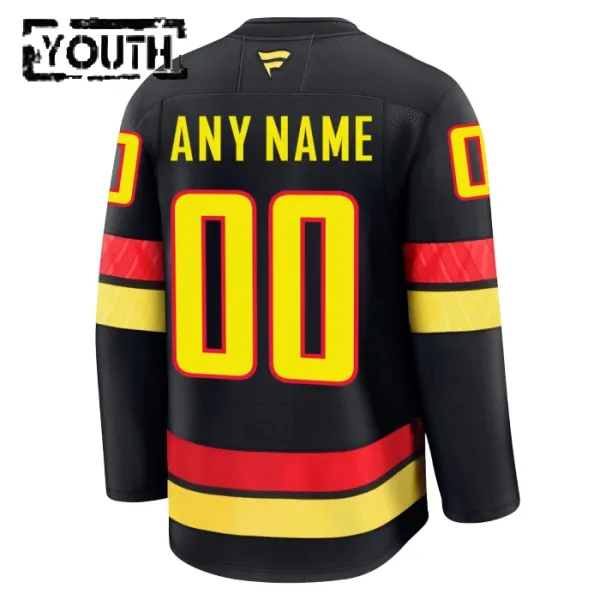 Fanatics Vancouver Canucks Personalisiert 24/25 Alternate Premium Trikot - Kinder (Schwarz)