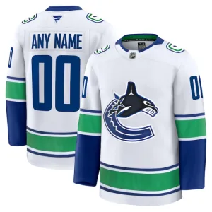 Fanatics Vancouver Canucks Personalisiert 24/25 Away Premium Trikot - Herren (Weiss)
