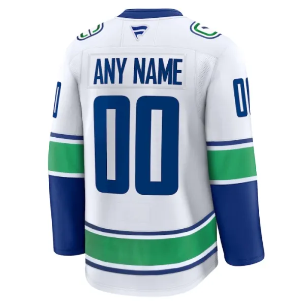 Fanatics Vancouver Canucks Personalisiert 24/25 Away Premium Trikot - Herren (Weiss)