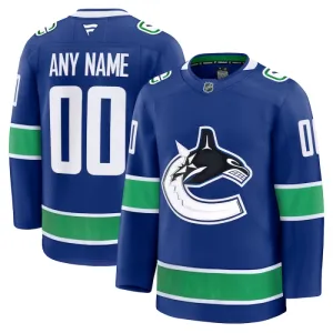 Fanatics Vancouver Canucks Personalisiert 24/25 Home Premium Trikot - Herren (Blau)
