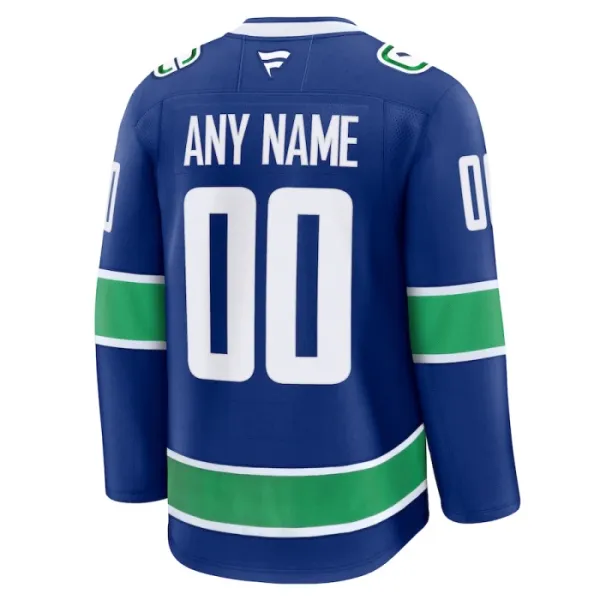 Fanatics Vancouver Canucks Personalisiert 24/25 Home Premium Trikot - Herren (Blau)