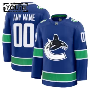 Fanatics Vancouver Canucks Personalisiert 24/25 Home Premium Trikot - Kinder (Blau)