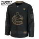 Fanatics Vancouver Canucks Personalisiert 24/25 Military Appreciation Practice Trikot - Kinder (Schwarz)