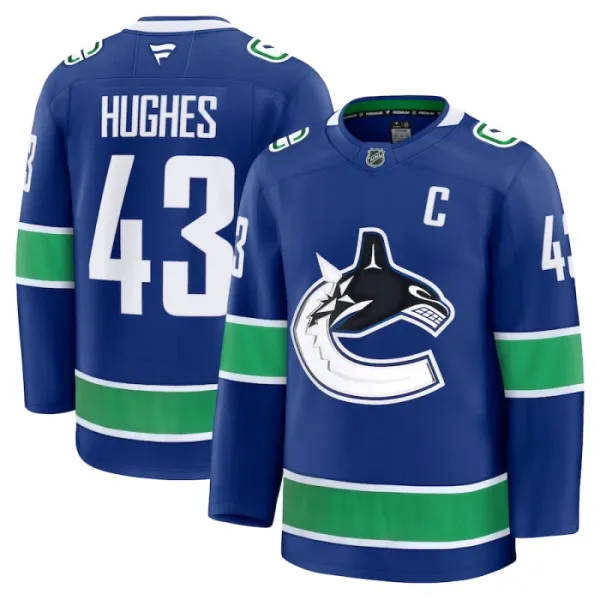 Fanatics Vancouver Canucks Quinn Hughes 24/25 Home Premium Trikot - Herren (Blau) Fanatics Vancouver Canucks Quinn Hughes 24/25 Home Premium Trikot - Herren (Blau)