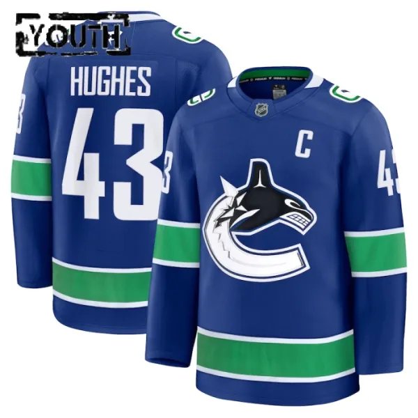 Fanatics Vancouver Canucks Quinn Hughes 24/25 Home Premium Trikot - Kinder (Blau) Fanatics Vancouver Canucks Quinn Hughes 24/25 Home Premium Trikot - Kinder (Blau)