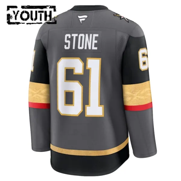 Fanatics Vegas Golden Knights Mark Stone 24/25 Alternate Premium Trikot - Kinder (Grau)