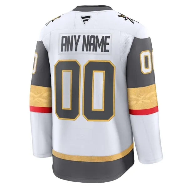 Fanatics Vegas Golden Knights Personalisiert 24/25 Away Premium Trikot - Herren (Weiss)