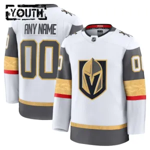 Fanatics Vegas Golden Knights Personalisiert 24/25 Away Premium Trikot - Kinder (Weiss)