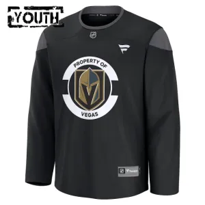 Fanatics Vegas Golden Knights Team Personalisiert 24/25 Practice Trikot - Kinder (Schwarz)