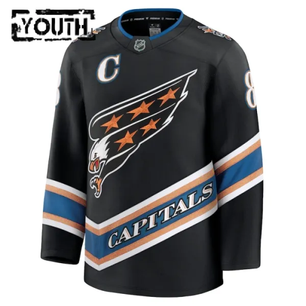 Fanatics Washington Capitals Alexander Ovechkin 24/25 Alternate Premium Trikot - Kinder (Schwarz)
