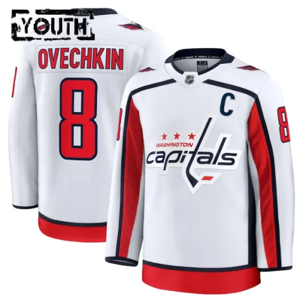 Fanatics Washington Capitals Alexander Ovechkin 24/25 Away Premium Trikot - Kinder (Weiss) Fanatics Washington Capitals Alexander Ovechkin 24/25 Away Premium Trikot - Kinder (Weiss)