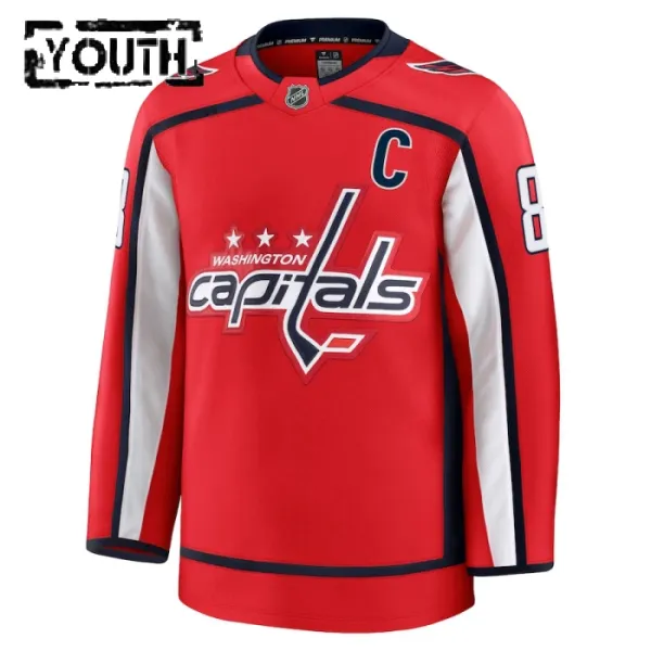 Fanatics Washington Capitals Alexander Ovechkin 24/25 Home Premium Trikot - Kinder (Rot)