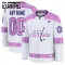 Fanatics Washington Capitals Hockey Fights Cancer Personalisiert 24/25 Practice Trikot - Kinder (Weiss)