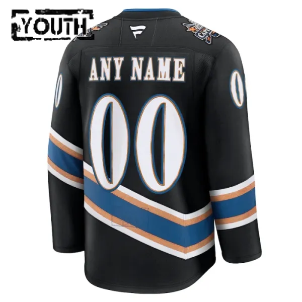 Fanatics Washington Capitals Personalisiert 24/25 Alternate Premium Trikot - Kinder (Schwarz)