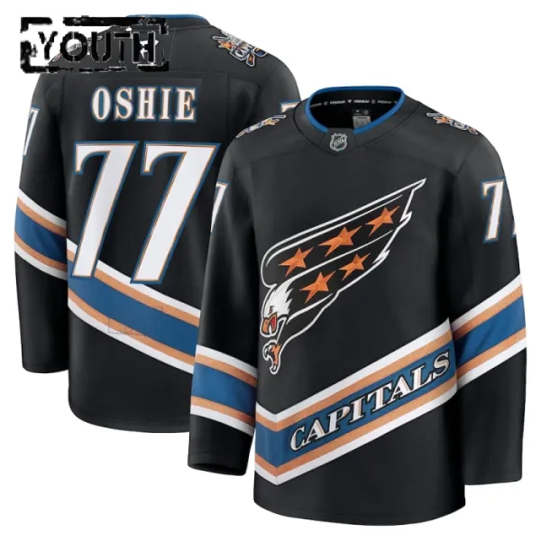 Fanatics Washington Capitals TJ Oshie 24/25 Alternate Premium Trikot - Kinder (Schwarz) Fanatics Washington Capitals TJ Oshie 24/25 Alternate Premium Trikot - Kinder (Schwarz)