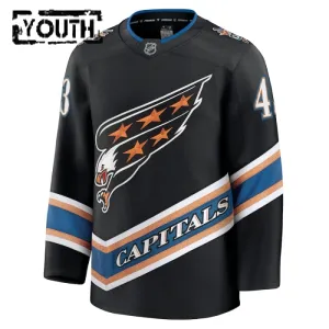 Fanatics Washington Capitals Tom Wilson 24/25 Alternate Premium Trikot - Kinder (Schwarz)