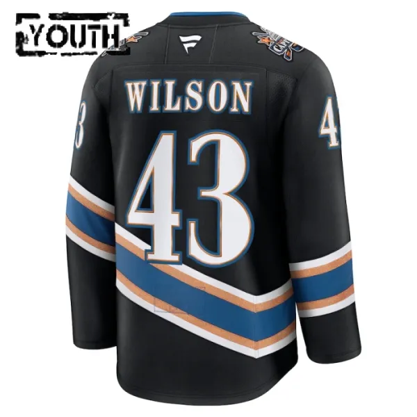Fanatics Washington Capitals Tom Wilson 24/25 Alternate Premium Trikot - Kinder (Schwarz)
