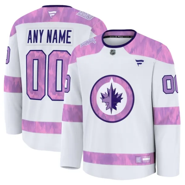 Fanatics Winnipeg Jets Hockey Fights Cancer Personalisiert 24/25 Practice Trikot - Herren (Weiss) Fanatics Winnipeg Jets Hockey Fights Cancer Personalisiert 24/25 Practice Trikot - Herren (Weiss)