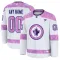 Fanatics Winnipeg Jets Hockey Fights Cancer Personalisiert 24/25 Practice Trikot - Herren (Weiss)