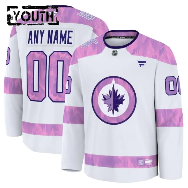 Fanatics Winnipeg Jets Hockey Fights Cancer Personalisiert 24/25 Practice Trikot - Kinder (Weiss) Fanatics Winnipeg Jets Hockey Fights Cancer Personalisiert 24/25 Practice Trikot - Kinder (Weiss)