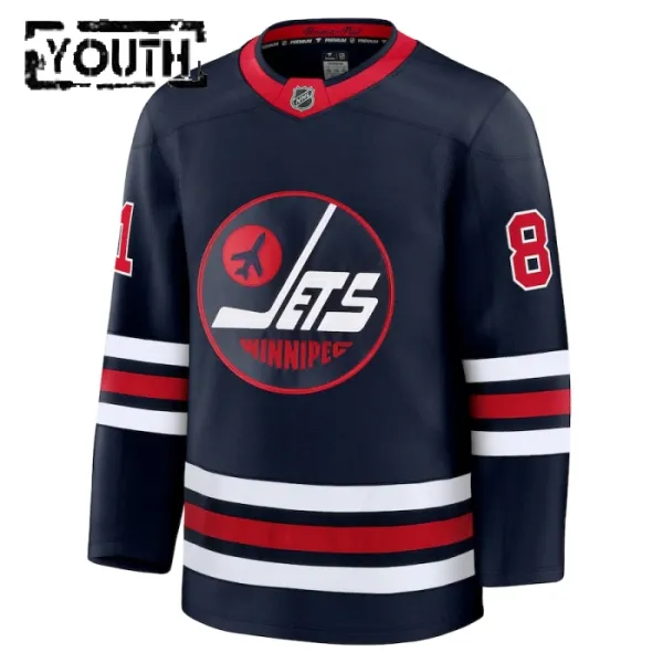 Fanatics Winnipeg Jets Kyle Connor 24/25 Alternate Premium Trikot - Kinder (Schwarz)