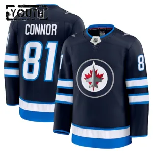 Fanatics Winnipeg Jets Kyle Connor 24/25 Home Premium Trikot - Kinder (Navy)