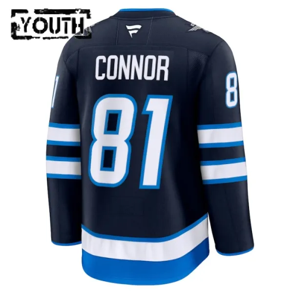 Fanatics Winnipeg Jets Kyle Connor 24/25 Home Premium Trikot - Kinder (Navy)