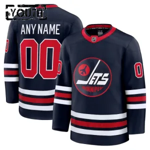 Fanatics Winnipeg Jets Personalisiert 24/25 Alternate Premium Trikot - Kinder (Schwarz)