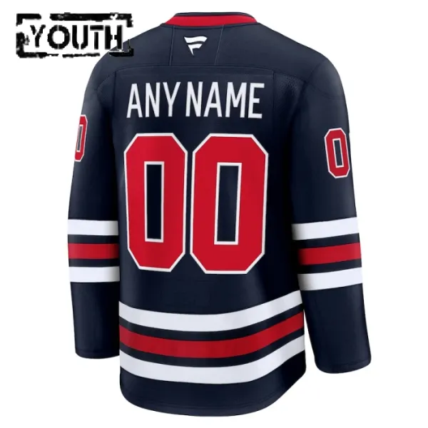Fanatics Winnipeg Jets Personalisiert 24/25 Alternate Premium Trikot - Kinder (Schwarz)