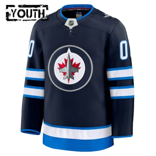 Fanatics Winnipeg Jets Personalisiert 24/25 Home Premium Trikot - Kinder (Navy)