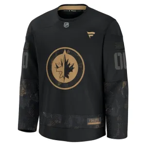 Fanatics Winnipeg Jets Personalisiert 24/25 Military Appreciation Practice Trikot - Herren (Schwarz)