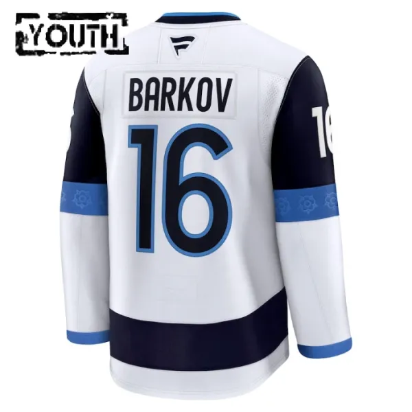 Fanatics Finnland 4 Nations Face Off Aleksander Barkov 2025 Premium Trikot - Kinder (Weiss)