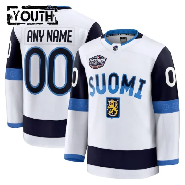 Fanatics Finnland 4 Nations Face Off Personalisiert 2025 Premium Trikot - Kinder (Weiss) Fanatics Finnland 4 Nations Face Off Personalisiert 2025 Premium Trikot - Kinder (Weiss)