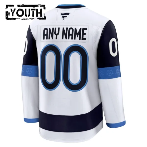 Fanatics Finnland 4 Nations Face Off Personalisiert 2025 Premium Trikot - Kinder (Weiss)