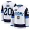 Fanatics Finnland 4 Nations Face Off Sebastian Aho 2025 Premium Trikot - Herren (Weiss)