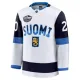 Fanatics Finnland 4 Nations Face Off Sebastian Aho 2025 Premium Trikot - Herren (Weiss)
