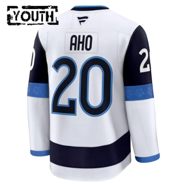Fanatics Finnland 4 Nations Face Off Sebastian Aho 2025 Premium Trikot - Kinder (Weiss)