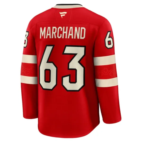 Fanatics Kanada 4 Nations Face Off Brad Marchand 2025 Premium Trikot - Herren (Rot)