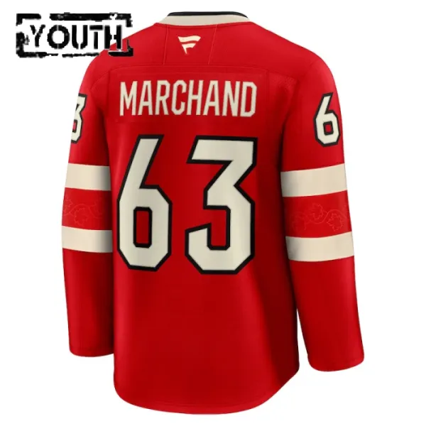 Fanatics Kanada 4 Nations Face Off Brad Marchand 2025 Premium Trikot - Kinder (Rot)