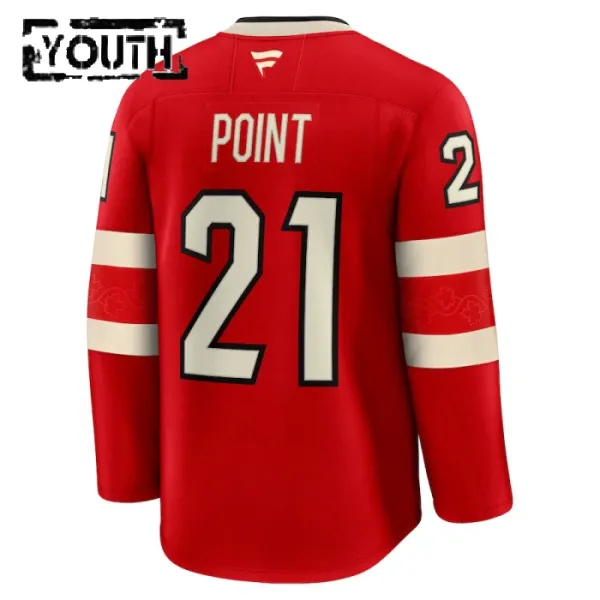 Fanatics Kanada 4 Nations Face Off Brayden Point 2025 Premium Trikot - Kinder (Rot)