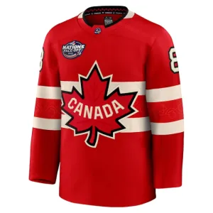 Fanatics Kanada 4 Nations Face Off Cale Makar 2025 Premium Trikot - Herren (Rot)