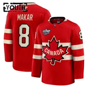 Fanatics Kanada 4 Nations Face Off Cale Makar 2025 Premium Trikot - Kinder (Rot)