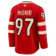 Fanatics Kanada 4 Nations Face Off Connor McDavid 2025 Premium Trikot - Herren (Rot)