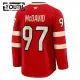 Fanatics Kanada 4 Nations Face Off Connor McDavid 2025 Premium Trikot - Kinder (Rot)