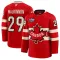 Fanatics Kanada 4 Nations Face Off Nathan Mackinnon 2025 Premium Trikot - Herren (Rot)