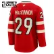 Fanatics Kanada 4 Nations Face Off Nathan Mackinnon 2025 Premium Trikot - Kinder (Rot)